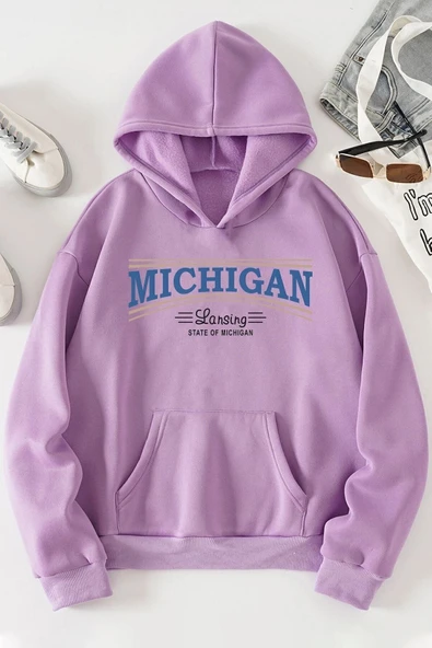 Michigan Tasarım Sweatshirt