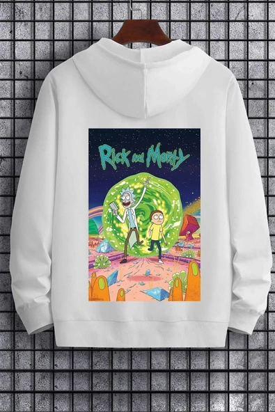 Rick And Morty Baskılı Sweatshirt - Resim 11