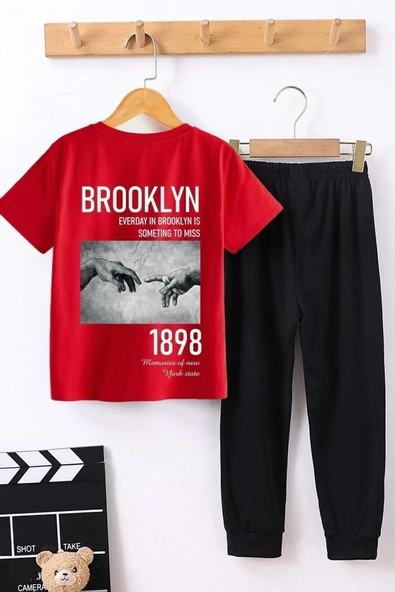 Çocuk 1898 Brooklyn Baskılı Alt - Üst Eşofman Takımı