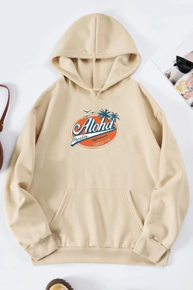 Aloha Baskılı Sweatshirt - Resim 4