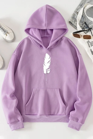 Tüy Baskılı Sweatshirt