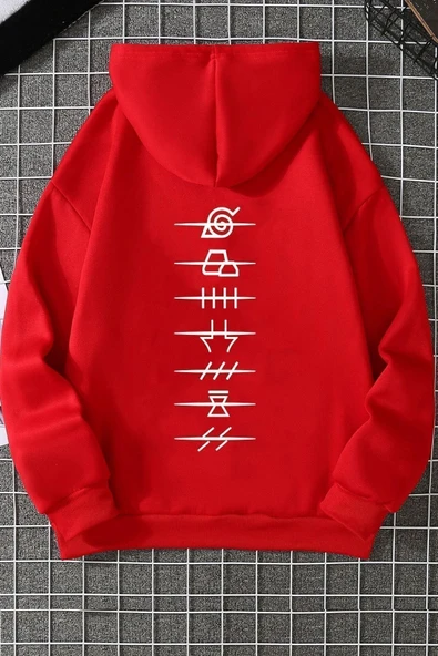 Ninja Akatsuki Sırt Baskılı Sweatshirt - Resim 7