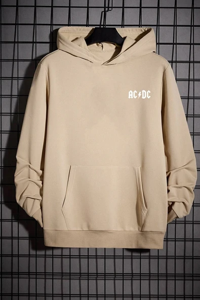 Ac Dc Baskılı Kapüşonlu Sweatshirt - Resim 3