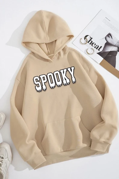 Spooky Baskılı Sweatshirt - Resim 4