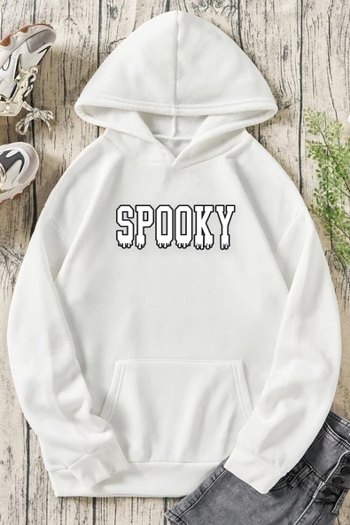 Spooky Baskılı Sweatshirt - Resim 10