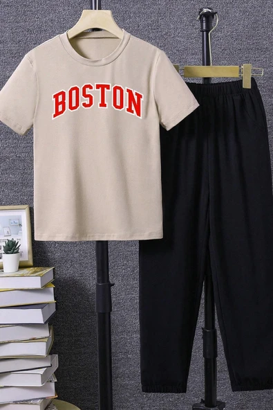 Çocuk Boston Alt - Üst Eşofman Takımı