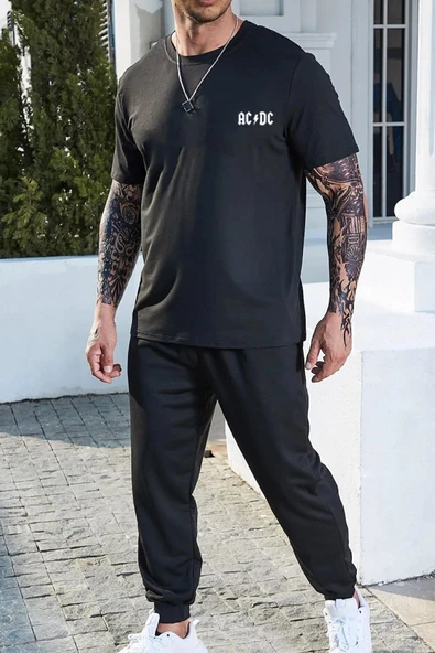 Acdc Baskılı 2'li Eşofman Takımı - Resim 5