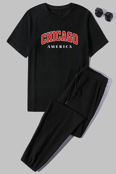 Chiago Baskılı 2'li Eşofman Takımı - Resim 4