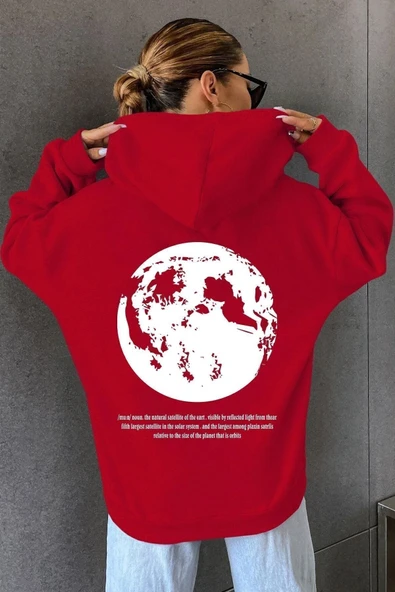The Moon Baskılı Sweatshirt - Resim 10