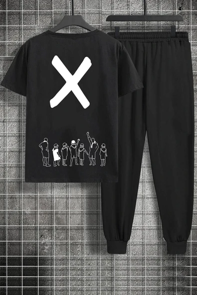 Design X Baskılı 2'li Eşofman Takımı - Resim 4