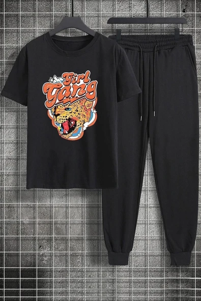 Girl Gang Baskılı 2'li Eşofman Takımı - Resim 4