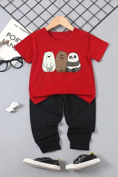 Çocuk Kafadar Ayılar Alt - Üst Eşofman Takımı - Resim 3