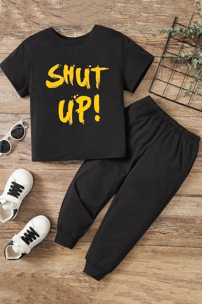 Çocuk Shut Up Alt - Üst Eşofman Takımı - Resim 4