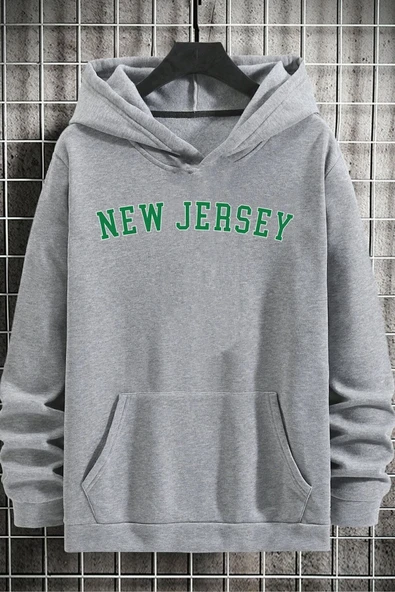 New Jersey Baskılı Sweatshirt - Resim 7