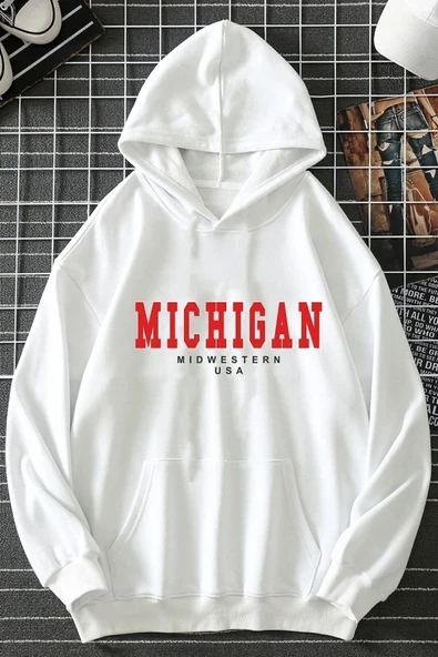 Michigan Baskılı Sweatshirt - 11