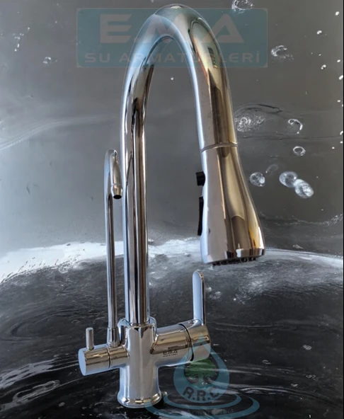 ARITMALI UZAYAN SPİRALLİ TÜM ARITMA CİHAZLARINA UYUMLU MUTFAK BATARYASI KROM