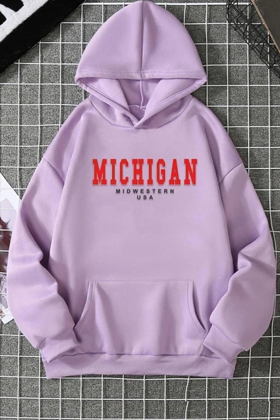 Michigan Baskılı Sweatshirt