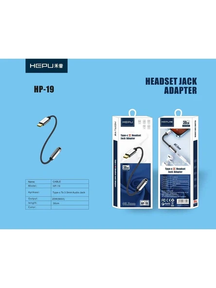 HEPU HP-19 İPHONE - AUX ÇEVİRİCİ KABLO 30CM