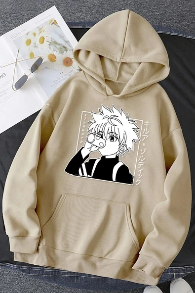 Killua Zoldyck Baskılı Sweatshirt - Resim 4