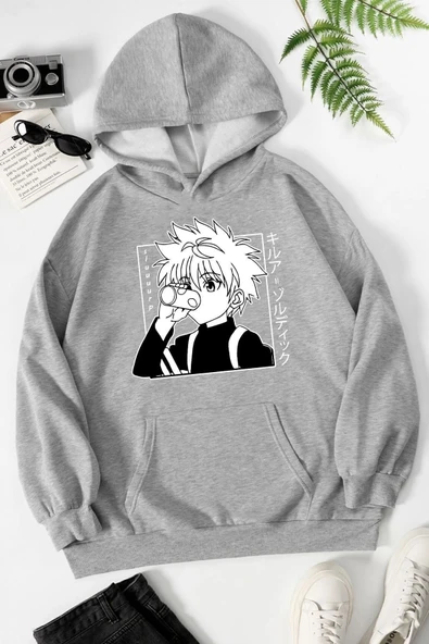 Killua Zoldyck Baskılı Sweatshirt - Resim 7
