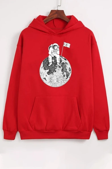 Astronot Baskılı Sweatshirt - Resim 9