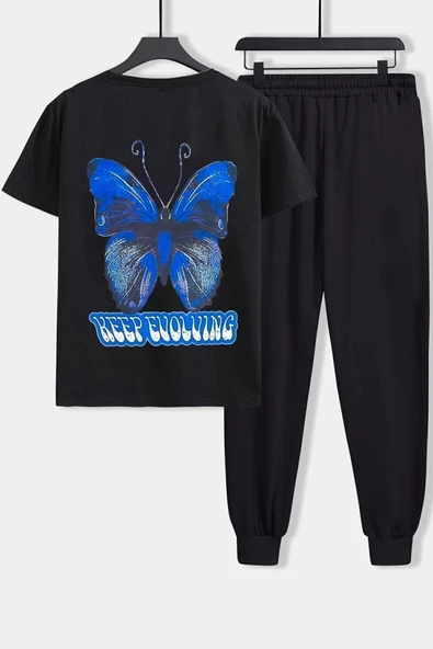 Butterfly Baskılı 2'li Eşofman Takımı - Resim 2
