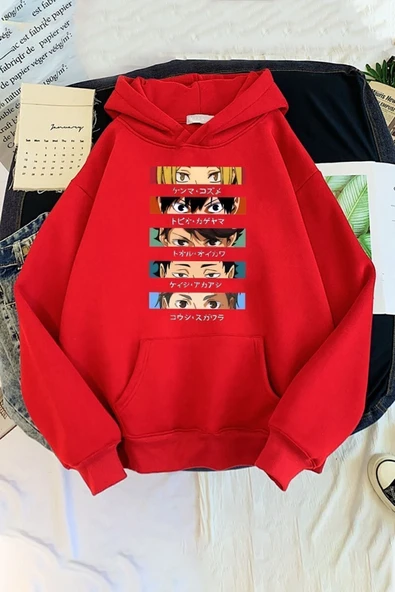 Cosplay Haikyuu Baskılı Sweatshirt - Resim 10