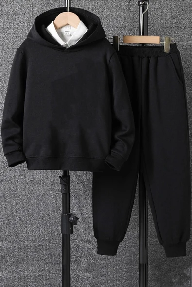 Butterfly & Letter Graphic Baskılı Eşofman Takımı - Resim 11