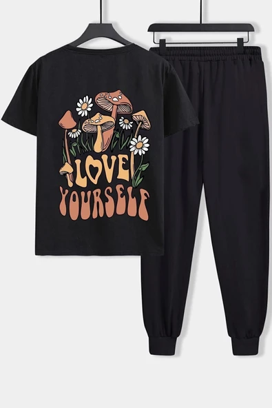 Love Yourself Baskılı 2'li Eşofman Takımı