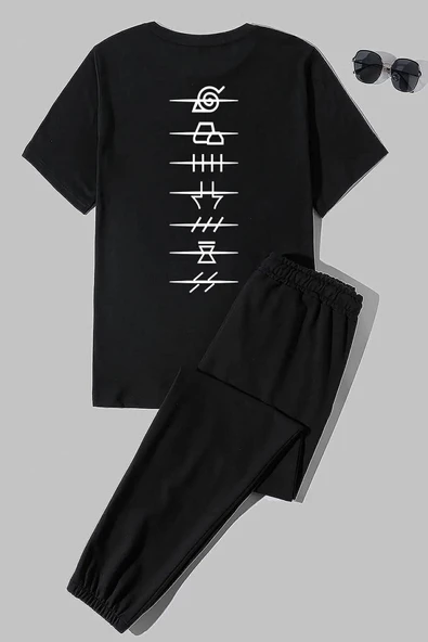 Ninja Akatsuki Baskılı 2'li Eşofman Takımı