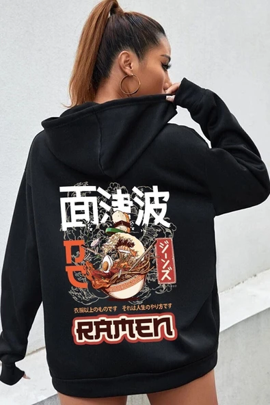 Ramen Baskılı Sweatshirt