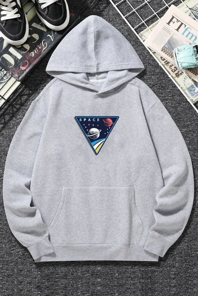Space Baskılı Sweatshirt - Resim 4
