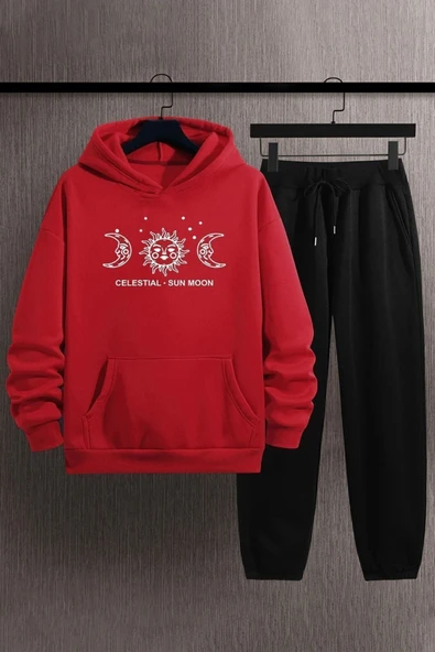 Celestial Sun Moon Baskılı Eşofman Takımı