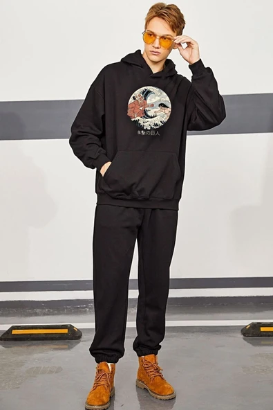 Kanagawa Oki Nami Ura Baskılı Eşofman Takımı - Resim 12