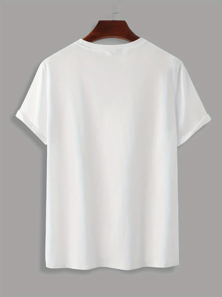 Unisex Mini Astranot Tasarım Basklı Tshirt - 9