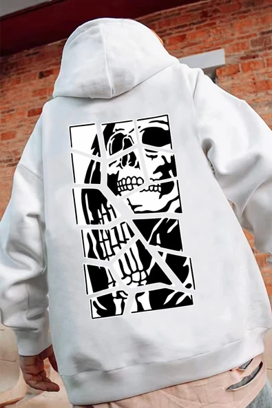 Skullcracked Baskılı Sweatshirt - Resim 10