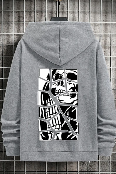 Skullcracked Baskılı Sweatshirt - Resim 7