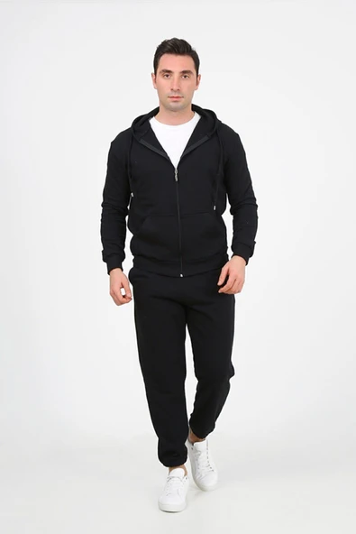 Erkek Fermuarlı Eşofman Takımı - Resim 3