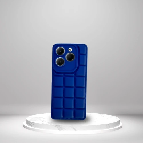 İnfinix Hot 40 Uyumlu  Silikon Madlen Case Lacivert TdrTR