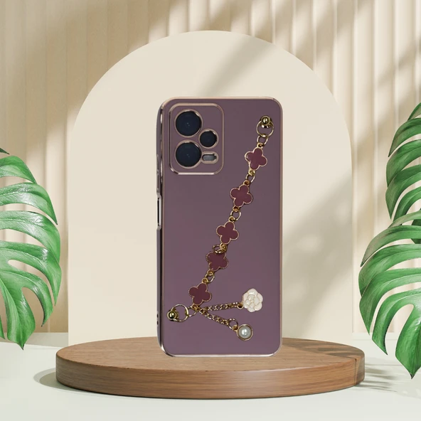 Xiaomi Redmi Note 12 Pro Plus 5g Elçek Şanzelize Kılıf Lila TdrTR