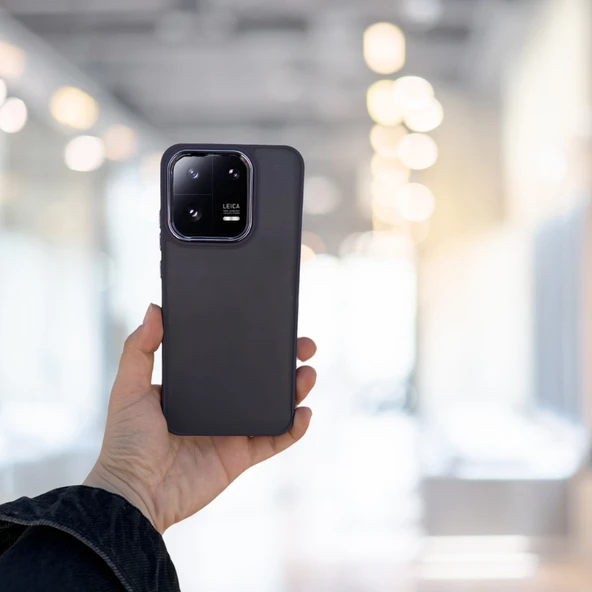 Xiaomi Mi 13 Pro Arkası Buzlu Şeffaf Hassas Düğme Kamera Çıkıntılı Sert Mat Perfect Mor TdrTR