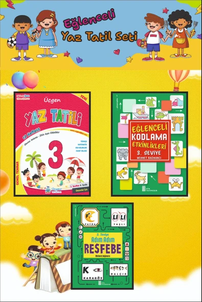 3.Sınıf Eğlenceli Yaz Tatil Seti ürün görseli 1