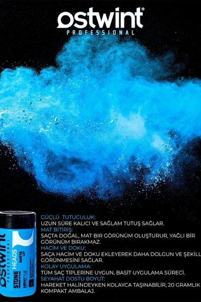 Ostwint Professional Pudra Wax 5 Numara Mat Görünüm 20 Gr (Mavi) - 2