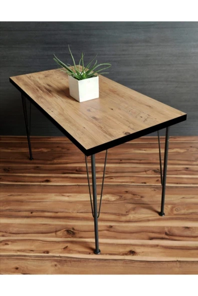BAMBEDS MOBİLYA 60x120 Dekoratif Mutfak Masası, Yemek Masası, Çalışma Masası, Bilgisayar Masası Çam