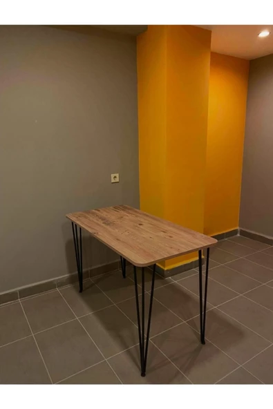 BAMBEDS MOBİLYA 60x120 Dekoratif Mutfak Masası, Yemek Masası, Çalışma Masası, Bilgisayar Masası Çam