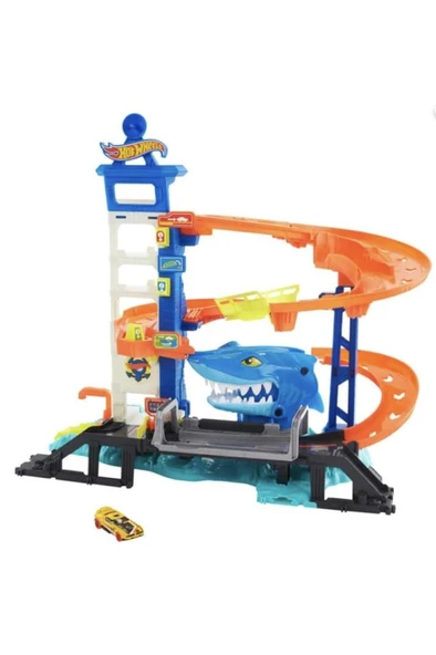 Mattel HDP06 Hot Wheels City Köpek Balığından Kaçış Oyun Seti 028979 *2