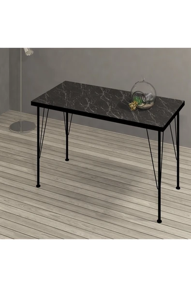 Modelvizyon Delta 60x120 Dekoratif Siyah Mermer Mutfak Masası - 3