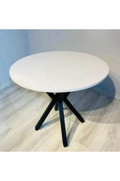BAMBEDS MOBİLYA Yuvarlak Yemek Masası 70x70 cm Beyaz