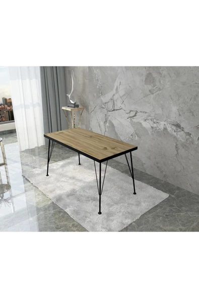 BAMBEDS MOBİLYA 60x120 Dekoratif Mutfak Masası, Yemek Masası, Çalışma Masası, Bilgisayar Masası Çam