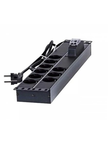 RACK KABİN 9 LU SİGORTALI ALİMİNYUM PRİZ 2 MT